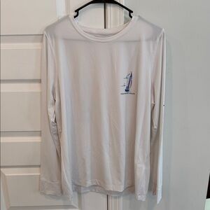 Vineyard Vines White Long Sleeve Sailboat Performance Tee Size large